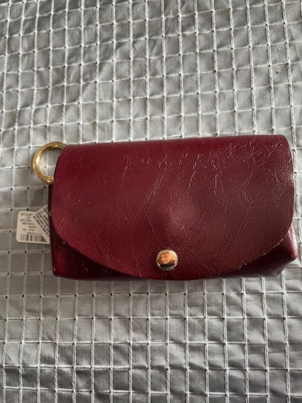 Brown coiner  3 compartment and ring for keys 4.5 wide and 2.5 high